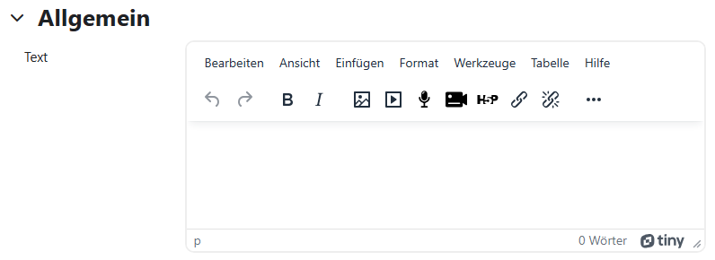 Screenshot: HTML Editor öffnen