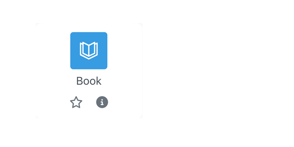 Screenshot shows Icon of the book resource.