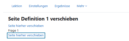 Screenshot: Position der Seite auswählen