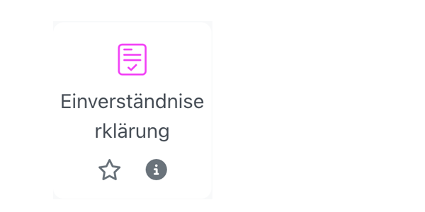 Screenshot zeigt Icon der Aktivität namens Einverständniserklärung.