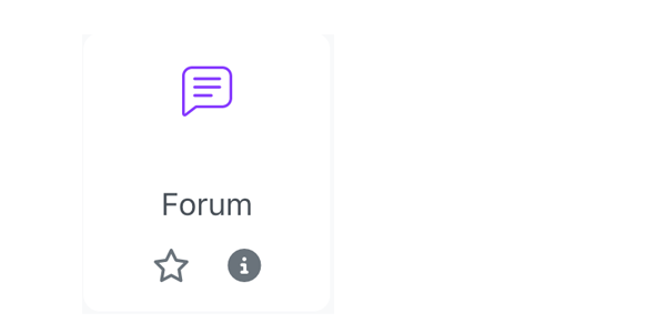 Screenshot zeigt Icon der Aktivität namens Forum.