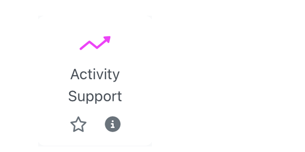 Screenshot shows Icon of the activity called Acitivity Support.
