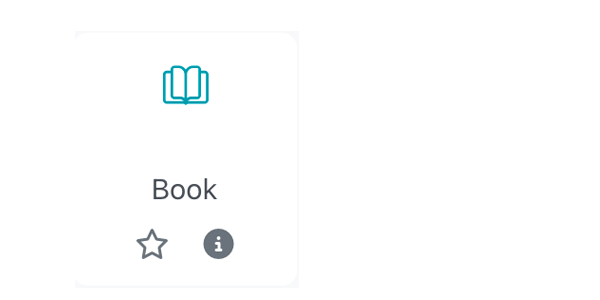 Screenshot shows Icon of the ressource called Book.