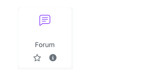Screenshot shows Icon of the activity called Forum.