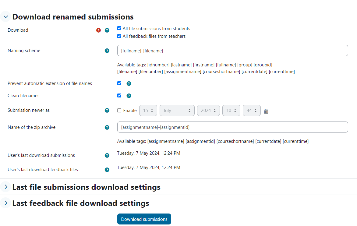 Screenshot-download submissions