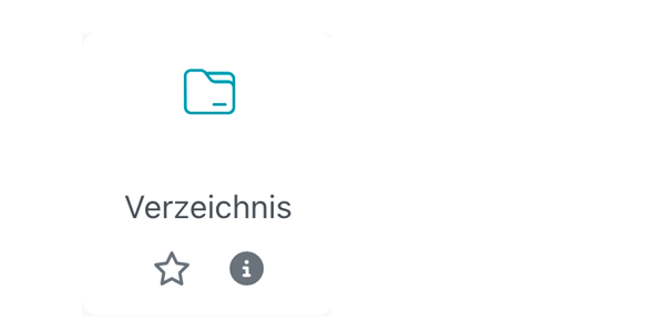 Screenshot zeigt Icon der Aktivität namens Verzeichnis.