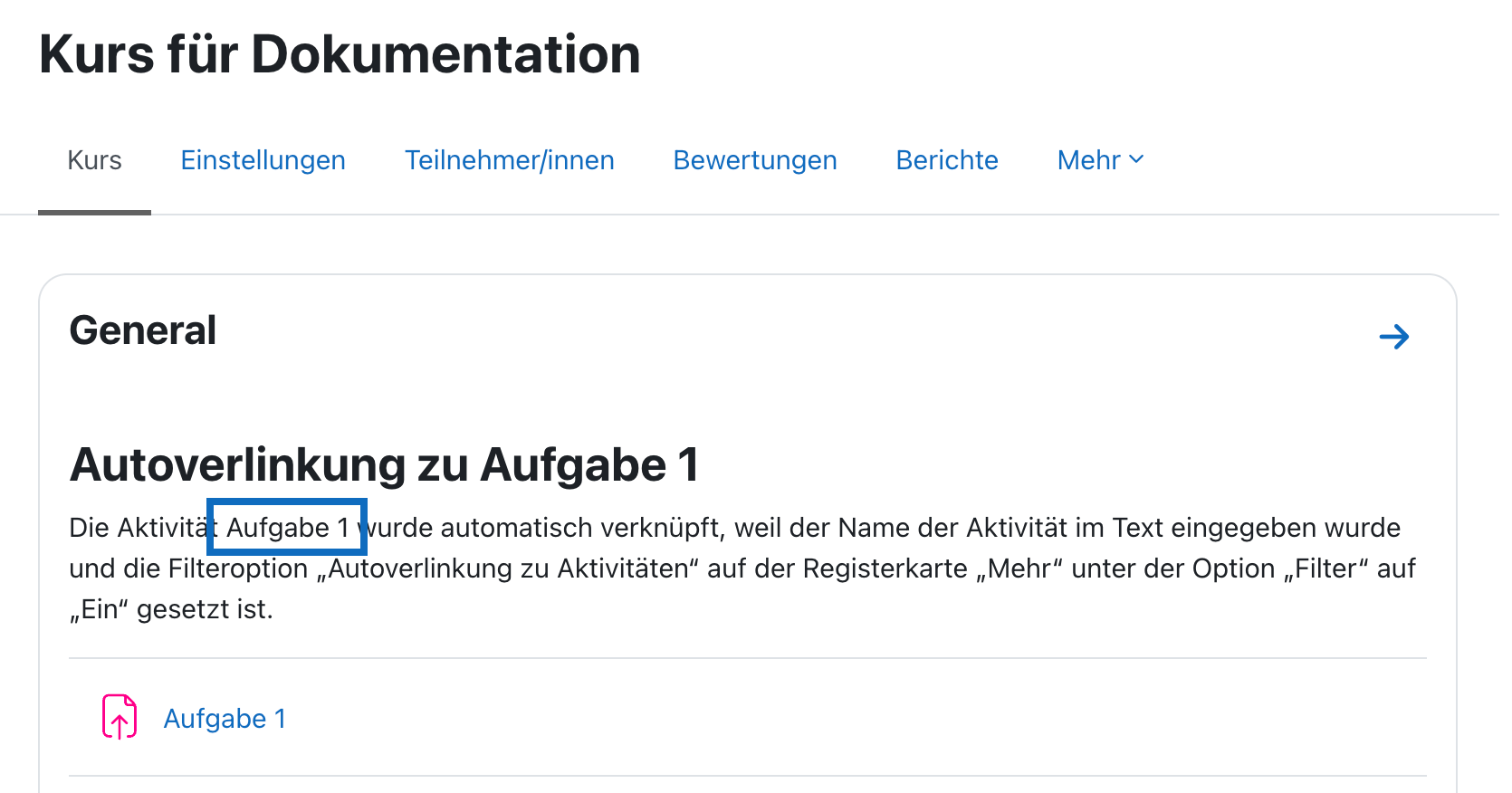 Screenshot zeigt dass das Wort