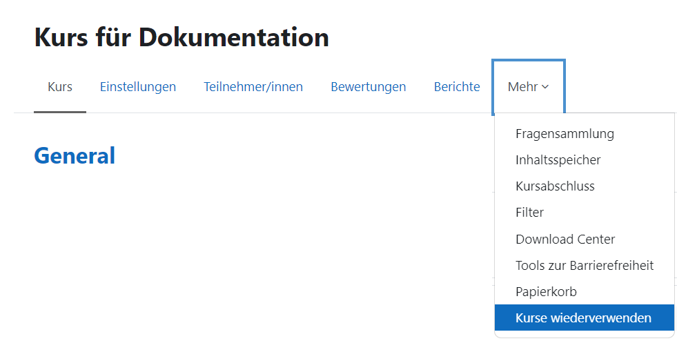 Screenshot Register Kurs wiederverwenden