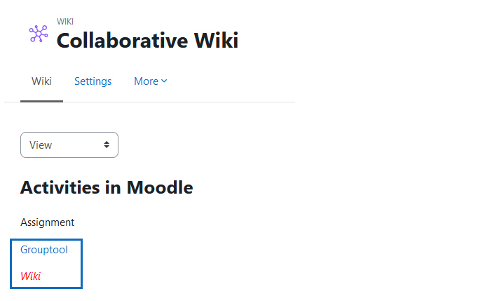 Screenshot: access subsequent pages via links