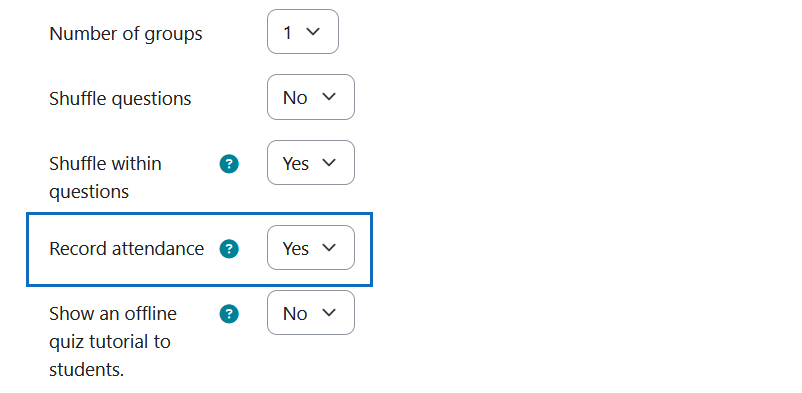 Screenshot: setting 