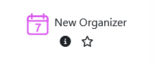 Screenshot: add a New Organizer activity