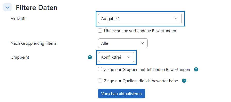 Screenshot: Abschnitt 