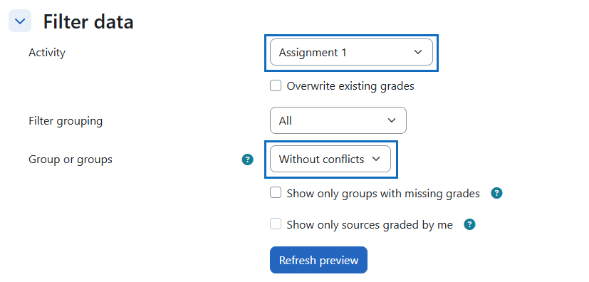 Screenshot: section 