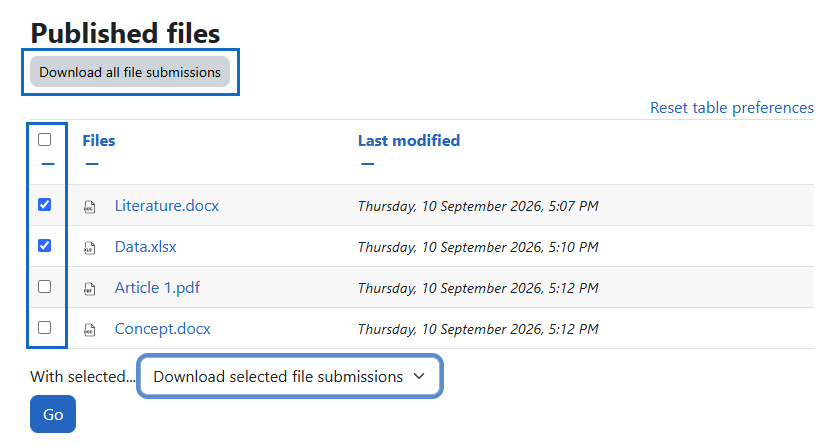 Screenshot: section 